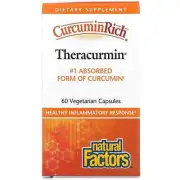 2 X Natural Factors, CurcuminRich, Theracurmin, 60 Vegetarian Capsules