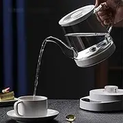 Electric Kettle Glass Automatic Bottom Water Filling Electric Kettle Hot Water Dispensers for Kitchen 1350w 1l Capacity Instant Coffee Tea Hot Cereal Macaroni (A) lofty ambition KeYJ