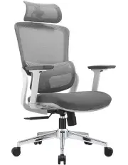 [OOS Living] Elena High Back Fabric Seat Ergonomic Office Chair In Grey