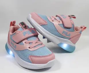 FILA KIDS 中小童 電燈運動鞋 燈鞋 -粉 2-J428Y-533 (9.5折)