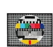 Retro TV Test Card Embroidered Iron on Sew on Patches Vintage Emblem