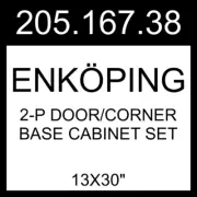 IKEA ENKÖPING 2-p Door/corner Base Cabinet Set 205.167.38