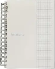 Lihit Lab N1677-0 hirakuno Twist Notebook, A6/A5E, 17 Holes, White