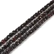 [Justinstones] Natural Garnet Gemstone 4mm Faceted Cube Square Loose Beads 16 Inch for DIY Jewelry Making Beads