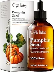 Gya Labs Organic Pumpkin Seed Oil For Hair - Pumpkin Seed Oil Cold Pressed For Topical Use - Unrefined Pumpkin Oil For Hair, Body, Face, Nourishing & Strengthening (100ml)