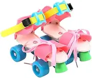 Kids Roller Skates with Adjustable Fit, Quad Design for Beginners