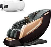 2D Full Bodys Massage Chair, Intelligent Massage Sleeping Chair Full Bodys Airbag Wrap Touch Screen Bluetooth Relaxation Chair Commuter Home Office Dual Purposes Chair(Black)