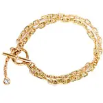 HERMES DOUBLE BRACELET IN YELLOW GOLD WITH 1 DIAMOND 18K單鑽手鍊