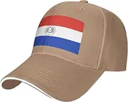 [SSIULUS] Flag of Paraguay Casquette Cap Hats,Trucker,Baseball Cap with Snapback,Perfect for Summer,Golf