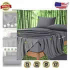 4-Piece California King Bamboo Bed Sheets - Silky Soft, Extra Deep Pocket Design