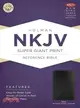 Holy Bible ― New King James Version Super Giant Print Reference Bible, Black Imitation Leather