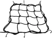 Bungee Net for Motorcycle Helmet Storage - Motorbike Luggage Mesh with Hooks for Securing (Black)