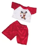 Reindeer PJs Teddy Bear Clothes Fits Most 14"-18" Build-a-bear and Make Your Own