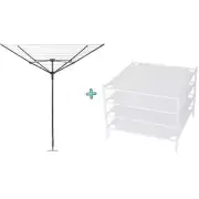 STORAGE MANIAC Umbrella Drying Rack + 4 Pack Sweater Drying Rack