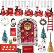 Generisch Fairy Door Decoration, Fairy Door Accessories Set | Miniature Fairy Door with Accessories | Education Educational Toys for Girls and Kids Decoration for Home Wedding Party