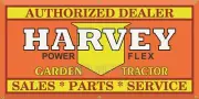 HARVEY GARDEN TRACTORS EQUIPMENT DEALER SALES OLD VINTAGE SIGN REMAKE BANNER