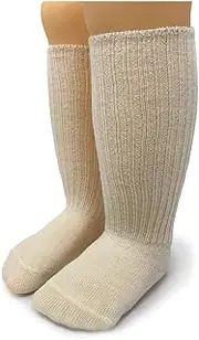 [WARRIOR ALPACA SOCKS] Infant & Toddler Baby Alpaca Wool Socks, Unisex, Cuff-able Knee High, Solid, Dye & Bleach Free