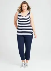 BNWT Taking Shape Petite Editorial Pant Core Basics Dark Indigo Size 18P