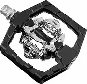 VENZO Click'R Compatible with Shimano SPD Mountain Bike Sealed Pedals with Cleats - Dual Platform Clipless Pedals for Mountain Bike - Easy Clip in & Out