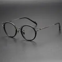 在飛比找蝦皮購物優惠-日本手工光學眼鏡架純鈦眼鏡男士女士圓形眼鏡架 Y0036