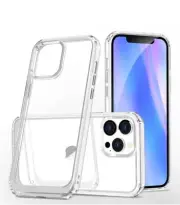 For iPhone 14 13 Pro Pro Max Plus Mini Clear shockproof bumper back case