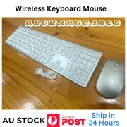 Slim Wireless Keyboard Mouse Set 2.4G/Bluetooth Rechargeable For Mac PC Computer