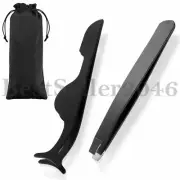 2pcs Professional False Eyelashes Extension Applicator Clip Tweezers Nipper Tool