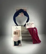 New NIB 3 Pack Lot Bundle Scünci Gimme Headband Claw Clip Hair Accessories LT 2