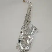 Alto Saxophone Electroplated Silver Durable Professional Performance Level