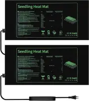 ASRJKIE 2 Pack Durable Waterproof Seedling Heat Mat, 10" X 20.75" Plant Heati...