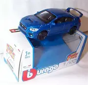SUBARU WRX STi BLUE - Burago 'Street Fire' Model Scale 1:43 new in Box