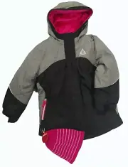 Gerry Youth 3 in 1 Systems Jacket W/ Reversible Knit Beanie Grey/Black/Pink