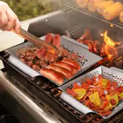 2 Pack Vegetables Grill Baskets for Veggies,Grill Basket for Outdoor Grill,Steel