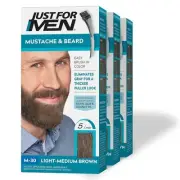 Just For Men Mustache & Beard, Beard Dye for Men with Brush Included for Easy Ap