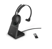 Jabra Evolve2 65 UC Monaural Bluetooth Headset USB-A with Charging Stand