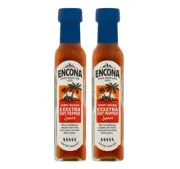918954 2x 142ml BOTTLE ENCONA EXXXTRA HOT PEPPER SAUCE WEST INDIAN CHILLI