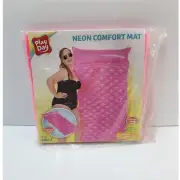 Play Day Neon Comfort Mat Inflatable Pool Float Lounger with Pillow Adult