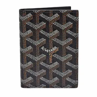 GOYARD 經典SAINT-MARC手工帆布摺疊證件卡夾(黑色)