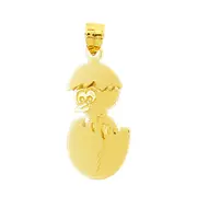 14K Gold Hatched Duckling Charm