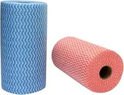 JEBBLAS Reusable Cleaning Wipe, Household & Kitchen Towels,Disposable Cleaning Cloth, Dish Cloth Dish Towels Dish Rags Reusable Kitchen Paper Towels, Wash Towels 2 Rolls, 100 Sheets Per Roll, Total 200 Sheets