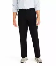 Dockers Big & Tall Classic Fit Workday Khaki, Smart 360 Flex Pants, Black, 50x32