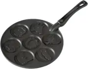 Nordic Ware 1980 Zoo Friends Pancake Pan, Electric or Gas Stove Compatible Black