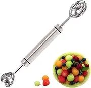 Watermelon Baller Scoop - Double-Headed Watermelon Cutter Scooper - Cantaloupe Ice Cream Sorbet Dessert Ball Stainless Steel Spoon for Serving Butter