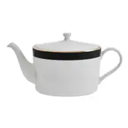 Mikasa Luxe Deco Kitchen China 4-Cup Teapot Jug Tableware, 1.1L, White