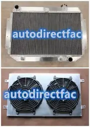 Aluminum Radiator + Shroud + Fans for HG HT HK HQ HJ HX HZ V8 Chev engine 3row
