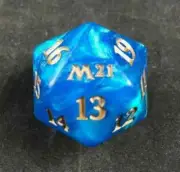 MTG d20 Spindown 20-sided Life Counter die dice -Core Set 2021 M21 Oversize Blue