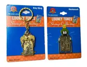TAZ KEY RING MARVIN BOOKMARK USPS STAMP COLLECTION LOONEY TUNES 1997 WARNER BROS