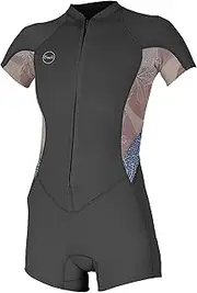 O'Neill Women's Bahia 2/1mm Full Zip, Short Sleeve, Spring Wetsuit