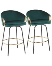 LumiSource Set of 2 Claire Counter Stools