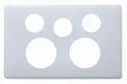 Legrand EXCEL LIFE DEDICATED DOUBLE POWERPOINT COVER PLATE Extra Hole, Ice